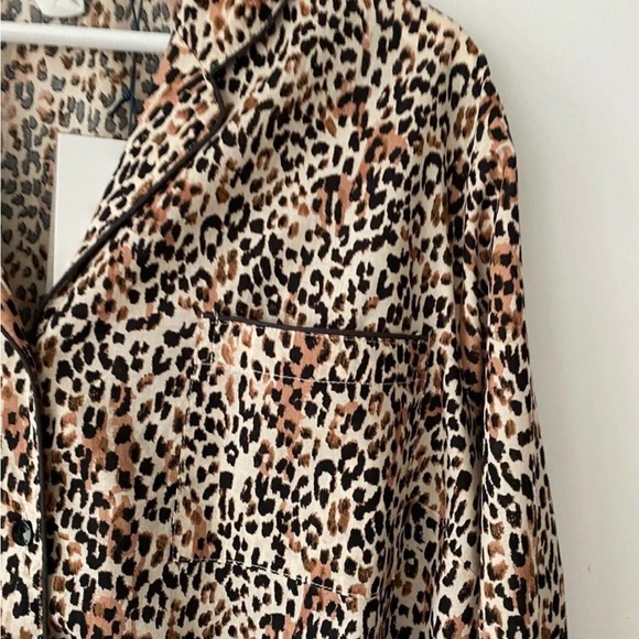 AND /OR Lynx Animal Pyjama Shirt Top Size 16 - Picture 3 of 5